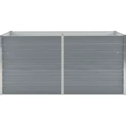 Odlingslåda 160x80x77 cm galvaniserad stål grå