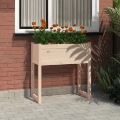 Odlingslåda 78x40x81 cm massiv furu - Odlingslåda Upphöjd - Odlingslådor Upphöjda - Home & Living