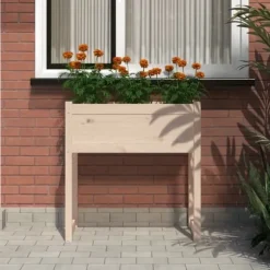 Odlingslåda 78x40x81 cm massiv furu - Odlingslåda Upphöjd - Odlingslådor Upphöjda - Home & Living