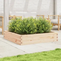 Odlingslåda 110x110x23 cm massivt furuträ