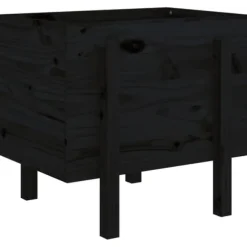Odlingslåda 62x50x57 cm svart massiv furu