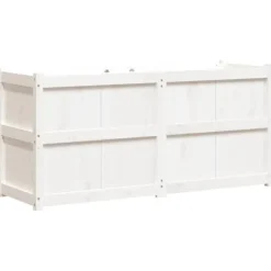 Odlingslåda 150x50x70 cm vit massiv furu