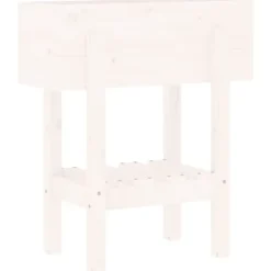 Odlingslåda 62x30x69 cm vit massiv furu