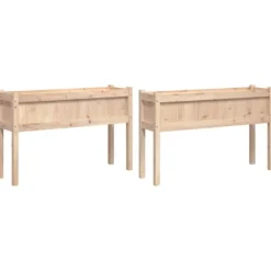 Odlingslådor 2 st med ben massiv furu