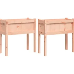 Odlingslådor 2 st med ben massivt douglasträ