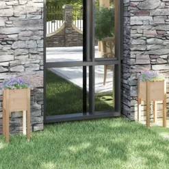 Odlingslådor 2 st 31x31x70 cm massiv furu - Upphöjd Odlingslåda - Upphöjda Odlingslådor - Home & Living