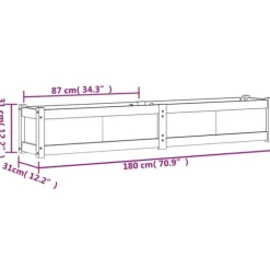 Odlingslådor i massiv furu - 2 st planteringslådor | Färg: Naturlig | Storlek: Standard