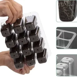 Odlingstation med LED-belysning och justerbart lock – 4-pack