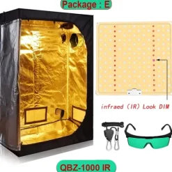Odlingstält, Fullspektrum LED, Energisystem med hög effektivitet,150x150x200cm kit, Kit E