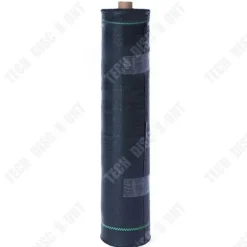 Ogräsbekämpningsmatta - TECH DISCOUNT - 1.2x50M - Svart polypropen - Miljövänlig - Hållbar