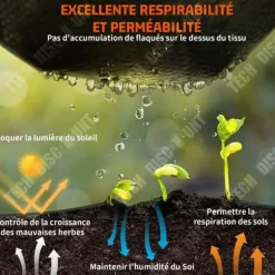 Ogräsduk - TD - 1x20m - Polypropylen - Svart - Hållbar och effektiv