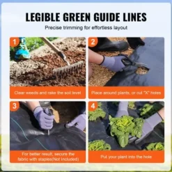 Ogräsduk, 91x7620 cm, Svart, Polypropen