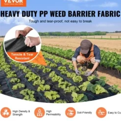 Ogräsduk, 91x9144 cm, Svart, Polypropen