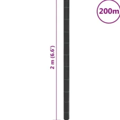 Ogräsmatta för effektiv ogräsbekämpning - UV-stabiliserad PP | Storlek: 2x200 m | Färg: Svart