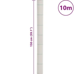 Ogräsmatta för effektiv ogräsbekämpning - Slitstarkt UV-stabiliserat PP | Storlek: 1,5x10 m | Färg: Vit