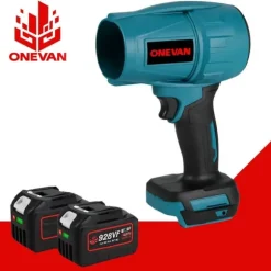 ONEVAN 2000W Borstlös Elektrisk Turbo Blåsare – Kraftfull Lövblåsare & Rengöringsfläkt för Damm, Snö och Biltork – Kompatibel med Makita 18V Batteri | CDON