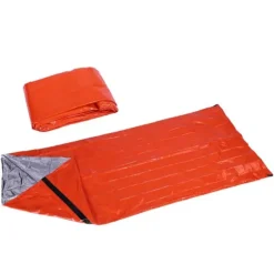 Orange återanvändbar nödsovsäck - termiskt vattentät för camping, resor och överlevnad