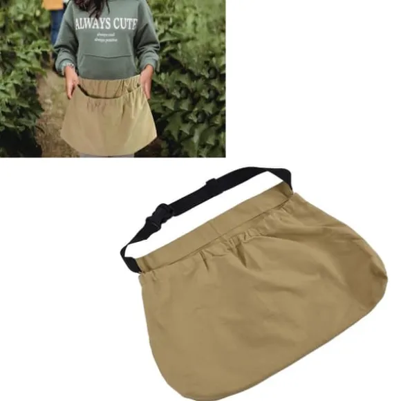 Orchard Picking Bag Justerbar Oxford-tyg i midjan Hängande fruktskördepåse för trädgårdsarbeteKhaki