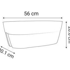 Osaka Cavaliere Planteringskärl 19,5 L - EDA - Fästsystem - för balkonger och räcken - Laurel Green