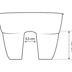 Osaka Cavaliere Planteringskärl 19,5 L - EDA - Fästsystem - för balkonger och räcken - Laurel Green