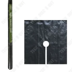 Oskyddande väv mot ogräs - TECH DISCOUNT - 3x10m - Svart Polypropen - Rivtålig - UV-skyddande