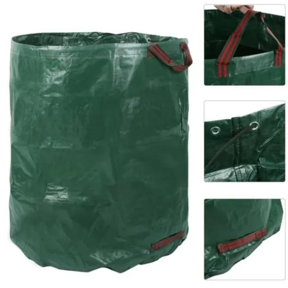 OUTAD Trädgårdsavfallspåsar - 272L - Grön - Solid