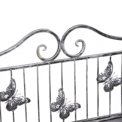 Outsunny Blomsterhylla i Metall med 3 fack, Silvergrå, 44x25x96cm