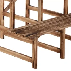 Outsunny Blomstertrappa i Granträ - 3 steg, 80x80x78cm, Natur