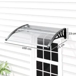 Outsunny Dfferrfredstage, Polykarbonat, Transparent, 100x75 cm