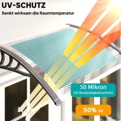 Outsunny Dfferrfredstage, Polykarbonat, Transparent, 100x75 cm