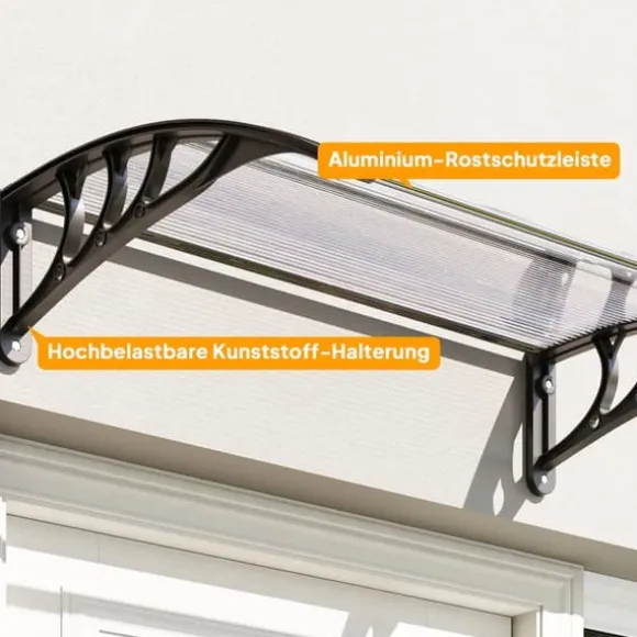 Outsunny Dfferrfredstage, Polykarbonat, Transparent, 100x75 cm