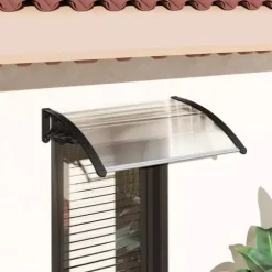 Outsunny Dfferrfredstage, Polykarbonat, Transparent, 100x75 cm