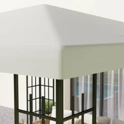 Outsunny Ersatttak för Pinnaca 3x3m, Ljusgrått, Vattentätt Oxfordtyg, UPF30+