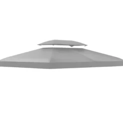 Outsunny Erstatningstak for Paviljong 3x4m – Lyst Grått, 180g/m² Polyester