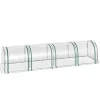 Outsunny Folietält Växthus med dörr Odlingstält Stativ PVC Transparent 395 x 100 x 80 cm
