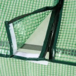 Outsunny Folietunnel med fönster, Växthus för trädgården, 180x90x70 cm, Grön