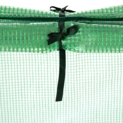 Outsunny Folietunnel med fönster, Växthus för trädgården, 180x90x70 cm, Grön