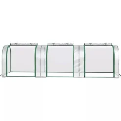 Outsunny Folietunnel, Växthus i Stål och PVC, Transparent, 295x100x80 cm