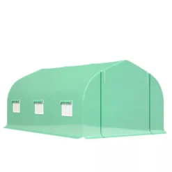 Outsunny Folieväxthus Växthus Kallbänk Tomathus Sadeltak 450 × 300B × 205H cm