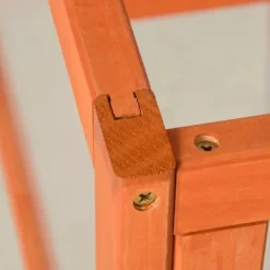 Outsunny Mini växthus med lock, orange, Tannenholz/Polykarbonat, 90x46x40cm