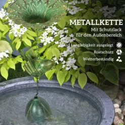 Outsunny Regnkedjor i Metall (Grön), 3-delat set, 123 cm