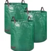 3-pack 72 gallon trädgårdsavfallspåsar, återanvändbara trädgårdspåsar, trädgårdspåsar, avfallsbehållare A386
