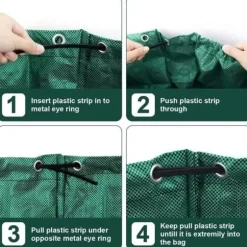 3-pack 72 gallon trädgårdsavfallspåsar, återanvändbara trädgårdspåsar, trädgårdspåsar, avfallsbehållare A386