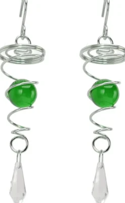 2-pack blickboll spiralsvans, vindvridningsstabilisator med hängande roterande krok dekorativ vindvridningssvans kristallkula glaskula roterande häng | CDON