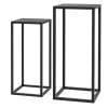 2-pack blomsterställ i svart stål - industriell design