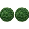 2-pack buxbomkulor 50 cm konstgjorda, plast, för hem, kontor & trädgård