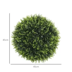 2-pack konstgjord ceder 45 cm med kruka, dekorativa växter för hem & trädgård