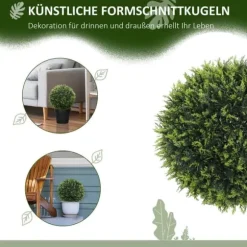 2-pack konstgjord ceder 45 cm med kruka, dekorativa växter för hem & trädgård