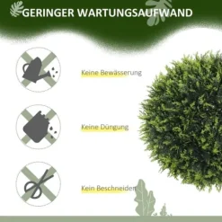 2-pack konstgjord ceder 45 cm med kruka, dekorativa växter för hem & trädgård