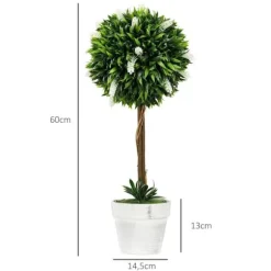 2-pack konstgjord lavendel 60 cm med kruka, realistisk konstblomma för hem & trädgård